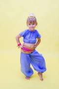 Костюм для восточных танцев детский, цвет "светло-голубая волна"