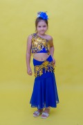 Костюм для восточных танцев детский  с удлиненной юбкой на рост 100-130 см