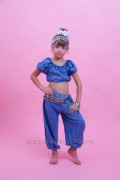 Костюм для восточных танцев детский, цвет "подпудрено-голубой"