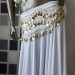 Восточный костюм - топ, юбка, пояс (белый), на рост 140-180 см