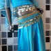 Восточный костюм - топ, юбка, пояс (голубой), на рост 140-180 см