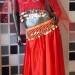 Восточный костюм - топ, юбка, пояс (красный), на рост 140-180 см