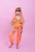 Костюм восточной принцессы, (комплект из 5 предметов)  (цвет оранжевый) 