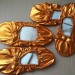 Тапочки танцевальные из плотной ткани "золото" размеры 31-35