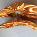 Тапочки танцевальные из плотной ткани "золото" размеры 31-35