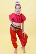 Костюм для восточных танцев детский, цвет "малина"