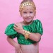 Костюм для восточных танцев детский, цвет "малахит"  